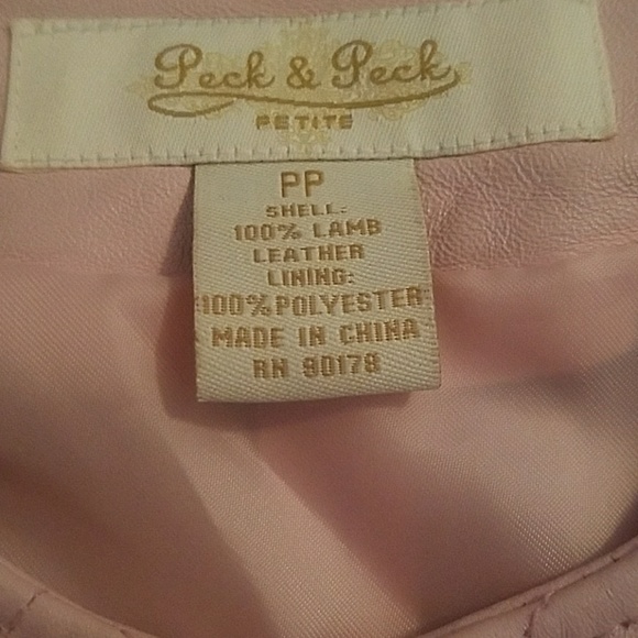 Pink vest 100% lamb leather - Picture 2 of 5